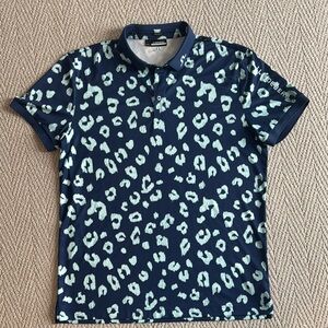 J. Lindeberg leopard print golf shirt